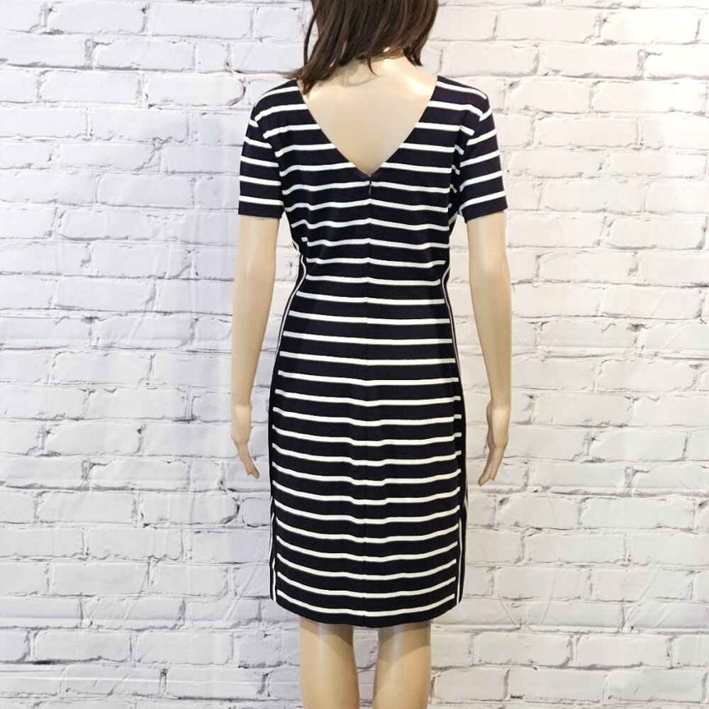 BANANA REPUBLIC - Navy and white short sleeve striped dress - Picture 11 of 15